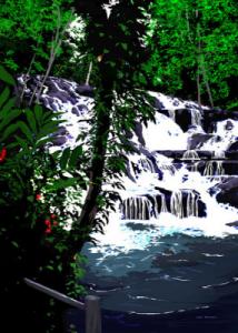 Dunns River Falls, Jamaica. A Beautiful Painting.
